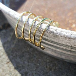 5 Ring Ear Cuff Brass Species by the Thousands NEW!